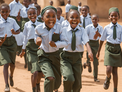 Students playing